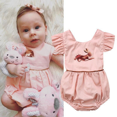 

Easter Bunny Newborn Clothes Baby Girl Toddler Romper Bodysuit Playsuit Outfits