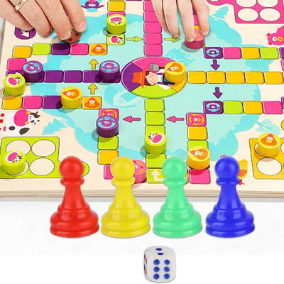 

Greensen Plastic Colorful Pieces Pawn Chess Pieces Dice Set for Board Card Games Accessories