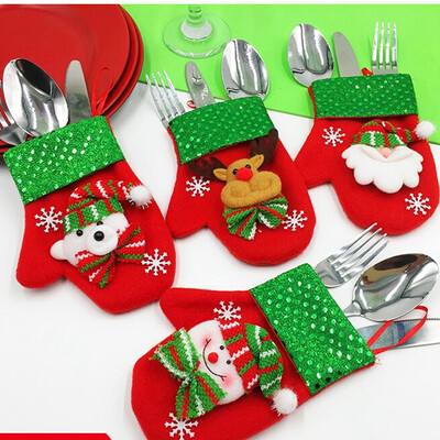 

Tailored Christmas Xmas Decor Snowman Kitchen Tableware Holder Pocket Dinner Cutlery Bag