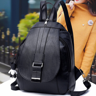 

Tailored Backpack Bag Multi-purpose Dual-use Chest Bag Soft Leather Mother Bag BK