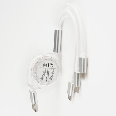 

3-in-1 data cable Charging cable Applicable to Apple multi-function telescopic data cable 3 in 1 usb Android Typec