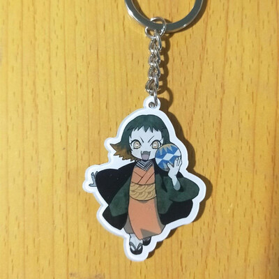 

Fat Bear Anime Demon Slayer Kimetsu no Yaiba rubber Keychain Key Ring Race Straps