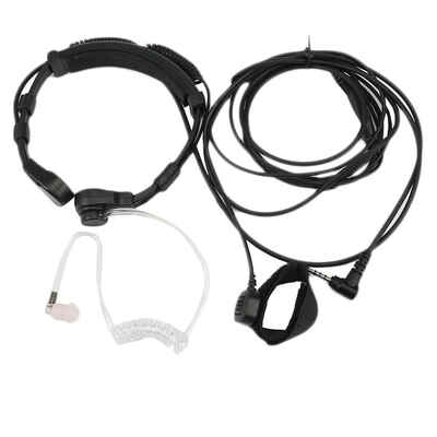

Microphone Throat Headset Covert Telephone Receiver Mic PTT for Yaesu Vertex Walkie Talkie Radio FT-60R VX-3R VX-5R FT-250E