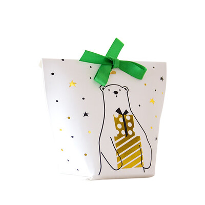 

Toponeto Christmas Paper Gift Bag Candy Carrier Xmas Present Candy Cookies Boxes