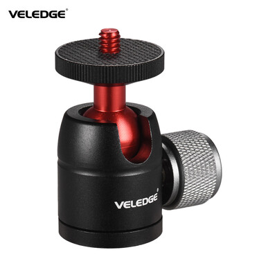 

VELEDGE Mini Tripod Ball Head Adapter Ballhead Alumimun Alloy 360 Degree Swivel with 14 Inch Screw 14 & 38 Inch Screw Hole