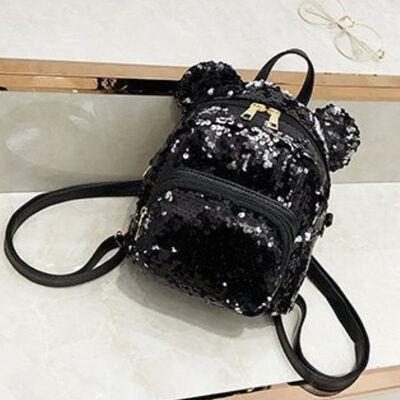 

2018 New Style Fashion Women Girls Sequins Mini Backpack Travel School Satchel Solid Bag Rucksack Backpack