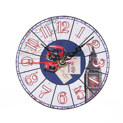 

Gobestart Vintage Style Antique Wood Wall Clock for Home Kitchen Office