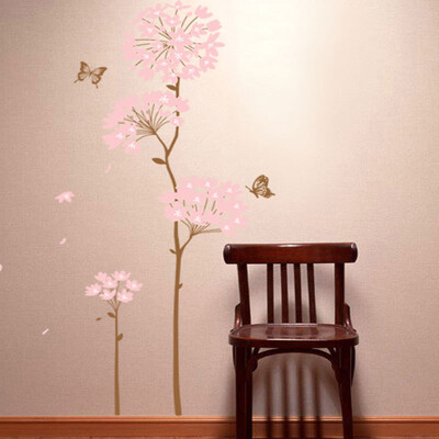

〖Follure〗Hydrangea Flower PVC Transparent Film Generations Of Removable Wall Stickers