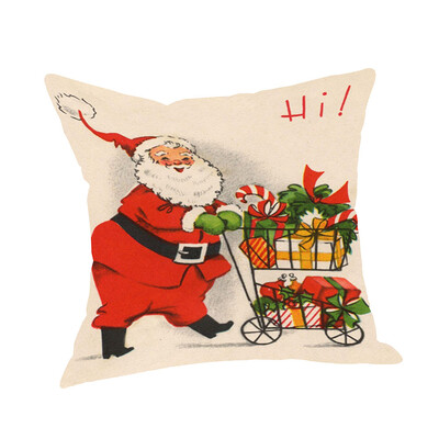 

Siaonvr Cotton Linen Christmas Xmas Socks Pillow Case Throw Cushion Cover Home Decor