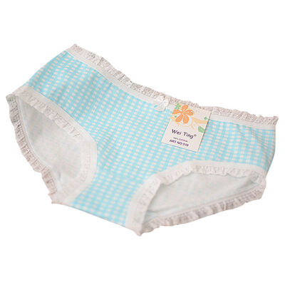 

Briefs Cotton Briefs Sexy Panties Lace Ruffles Ladies Underwear Sexy Lingerie Plaid underwear