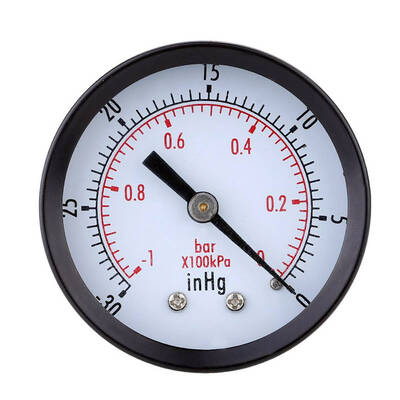 

0-30inHg 0--1bar Mini Portable Oil Water Pressure Gauge Double Scale Air Compressor Hydraulic Pressure