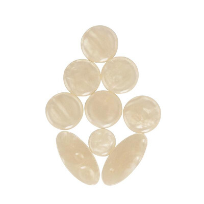 

9pcs White Mother of Pearl Shell Key Button Inlays for Tenor Alto Soprano Sax Saxophone