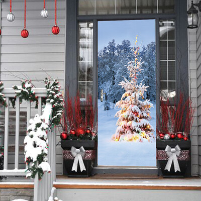 

〖Follure〗Christmas Tree Door Cover Holiday Covers Decoration 30-Inch By 65-Feet