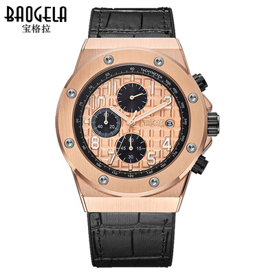 

Baogra baogela watch waterproof three-eye multi-function mens watch mens sports watch quartz watch watch