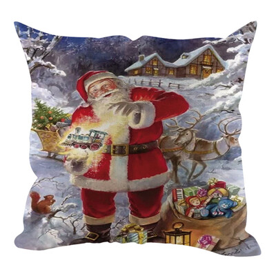 

Siaonvr Christmas Pillow Cover Pillowcases Decorative Sofa Cushion Cover 45x45cm