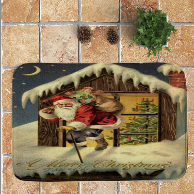 

Tailored Merry Christmas Welcome Doormats Indoor Home Carpets Decor 40x60CM