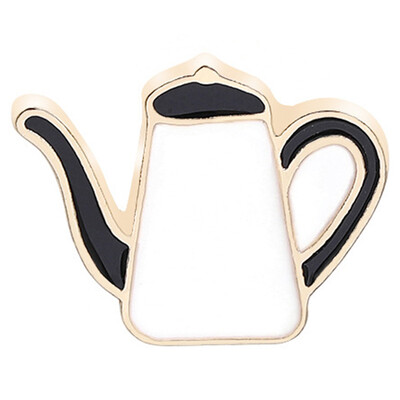 

Fashion Coffee Lover Metal Pins Maker Coffee Addict Brooch Cute Gift