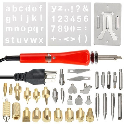 

37Pcs Electric Wood Burning Tool Kit Craft Set Soldering Pyrography Art Pen Tips