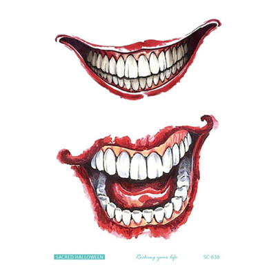 

〖Follure〗Waterproof Temporary Tattoo Sticker Scar Terror Wound Blood Injury Halloween Hot