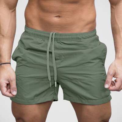 

Gobestart Men Gym Casual Sports Jogging Elasticated Waist Shorts Pants Trousers