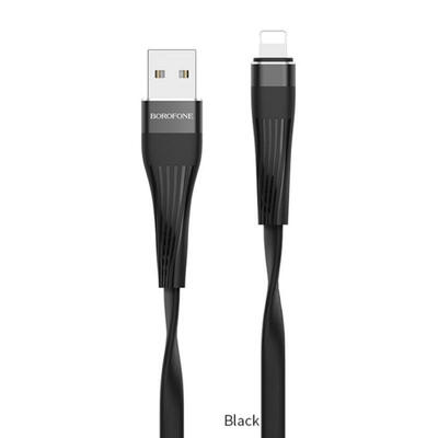 

Borofone BU4 Charge Cable Tangle-free Flat Type-C Micro USB Lightning Cord For Huawei HTC IPHONE