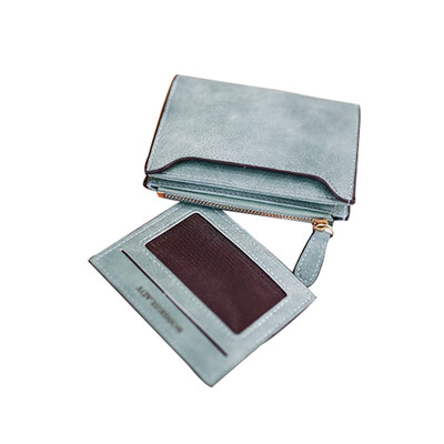

Tailored leather women wallet small printing letter female purse zipper coin wallet