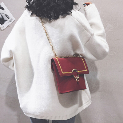 

Senior sense small bag female 2019 new Korean version of the fashion matte texture wild chain shoulder slung bucket bag