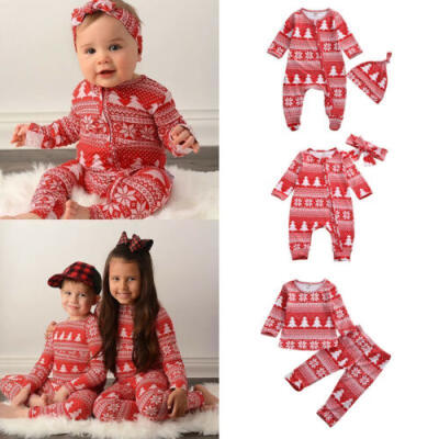 

Christmas Santa Baby Children Kids Girl Boy Pyjamas Sleepwear Nightwear Gift Set