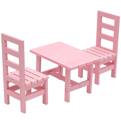 

Siaonvr Dollhouse Miniature Furniture Wooden DIY Desk Chair Kids Pretend Play Toy