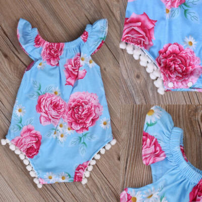 

USStock Newborn Baby Girls Bodysuit Kids Romper Jumpsuit Outfits Sunsuit Clothes