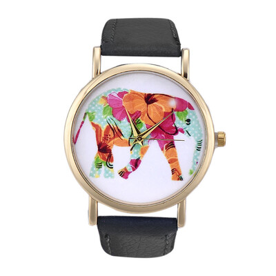 

Painted Elephant Cute Pattern Montre Femme Acier Inoxydable Minimalism Reloj De Mujer High Quality Clock Horloge Dames