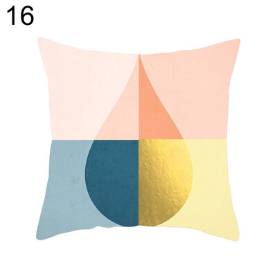 

Color Block Teardrop Triangle Geometric Pillow Case Cushion Cover Sofa Car Decor