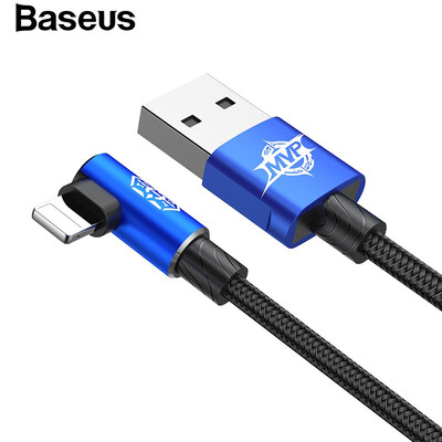 

Baseus USB Lightning Cable For iPhone XS XR XS Max MVP Elbow USB Lightning Cable For Iphone X 8 7 6s 5 Fast Charging Data Cable