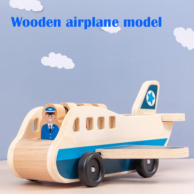 

Siaonvr Wooden Childrens Aircraft Simulation Aviation Model Set Toys Gift for Kids