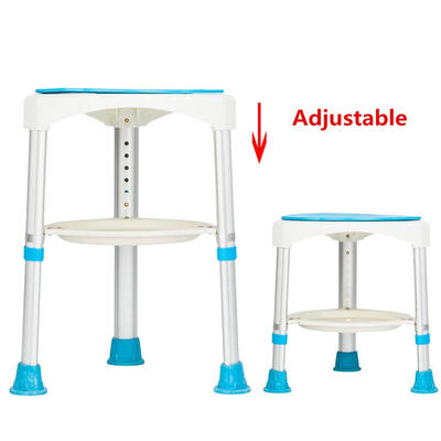 

Shower Chair Stool Height Adjustabl MeMedical Bathroom Bath Seat Swivel Rotating