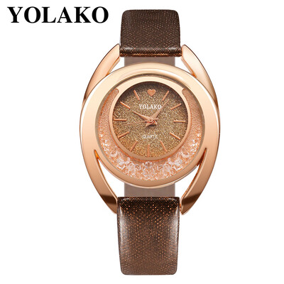 

YOLAKO Watch Women Bracelet Ladies Watch With Rhinestone Clock Womens Vintage Fashion Dress Wristwatch Relogio Feminino Gift 533