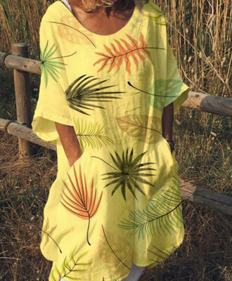 

Womens Summer Pullover Plain Baggy T-Shirt Dress Tops Ladies Sundress Size 6-24