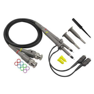 

CLEQEE 2pcs P6100 Oscilloscope Probe Kit DC 100MHz Scope Clip Test Probe 100MHz for Tektronix HP X1X10 Sonda Osciloscopio