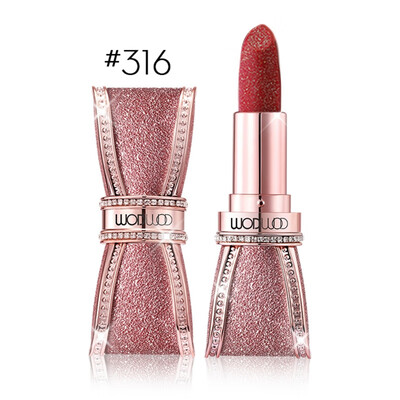 

Diamond bow-knot Matte Lipstick Nude Lip Tint Waterproof Moisturizer Smooth Lip Stick Long lasting Velvet Lipstick