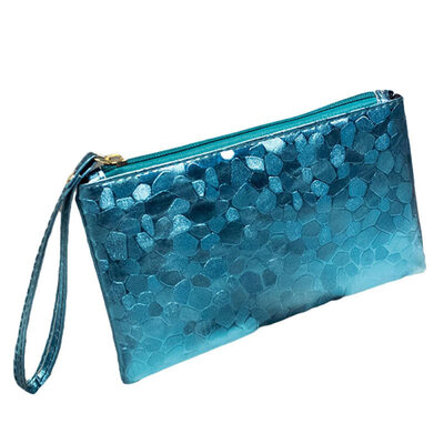

Fashion Women Stone Grain Sequins Faux Leather Clutch Bag Wallet Wristlet Purse