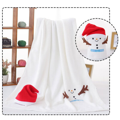 

Tailored Christmas Gifts Creative Cartoon Santa Elk Snowman Christmas Flannel Blanket