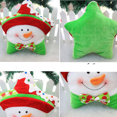 

Tailored Happy Christmas Sofa Seat Back Cushion Home Decor Candy Star Pillow