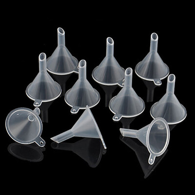 

JPGIF 10Pcs Small Plastic For Perfume Diffuser Bottle Mini Liquid Oil Funnels