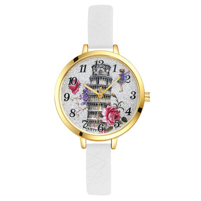 

Silicone Watch Pisa Leaning Watch Dial Quartz Watch GAIETY Brand Fashion Watch
