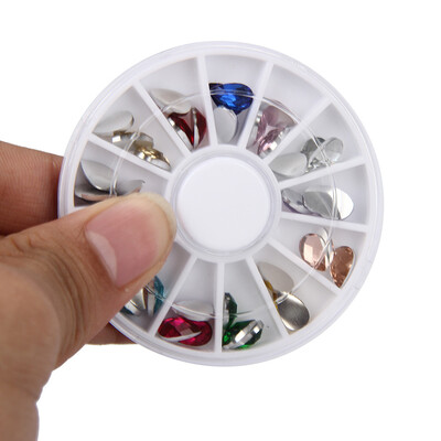 

〖Follure〗3D Acrylic Nail Art Tips Decoration Flat Back Glitter Rhinestones Pearls Beads