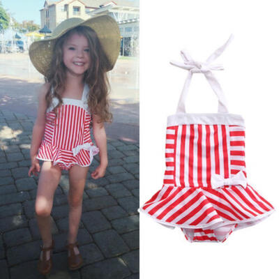 

USA Kid Girl Bathing Suit Swimwear Bikini Tankini Swimsuit Swimming Costume wea