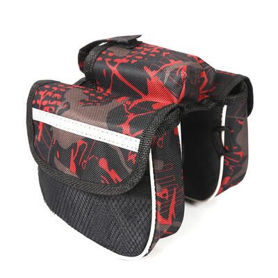 

Durable Bicycle Frame Bag Double Pouch Cycling Front Head Top Travel Pocket