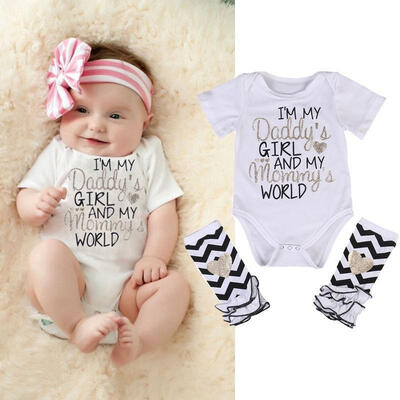 

2PCS Newborn Infant Baby Girls Outfits Set Kids RomperLegging&ltwbr &gts Jumpsuit Clothes