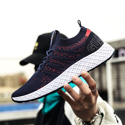 

Fashion mens flying woven mesh sports running shoes trend shoes running shoes
