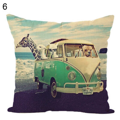 

BicycleBubble Car Soft Throw Pillow Case Cushion Cover Sofa Bed Home Decor